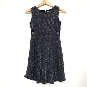 Children's Place Black Silver Mesh Sleeveless Dress Size L 10/12